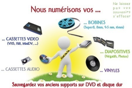 Numérisez vos films super8, cassettes vidéo, diapositives en HD .. a prix réduit
