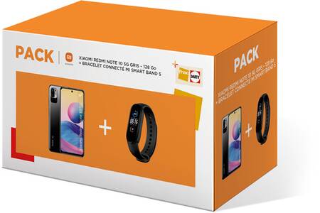 Pack REDMI NOTE 10 5G avec bracelet MI BAND 5 à 149€