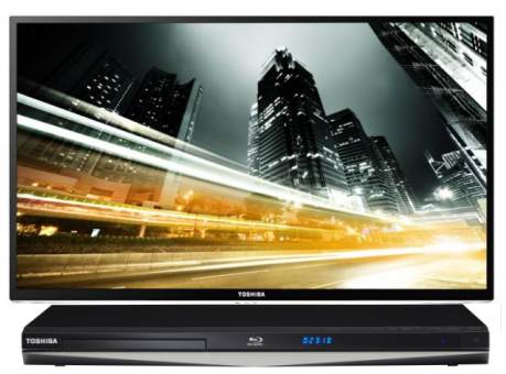 340€ livrés la TV toshiba 40' LED USB DIVX et son Lecteur Blu-Ray 3D DLNA !
