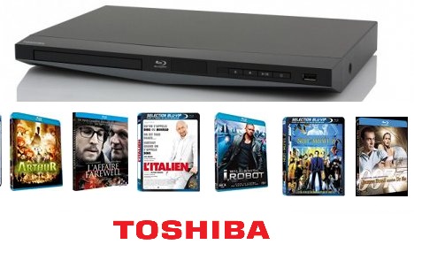 Un lecteur Blu-Ray Toshiba USB DivX offert pour achat de 5 disques (19€95) !