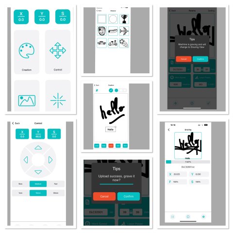 L'application mobile, pour des projets de gravure basiques