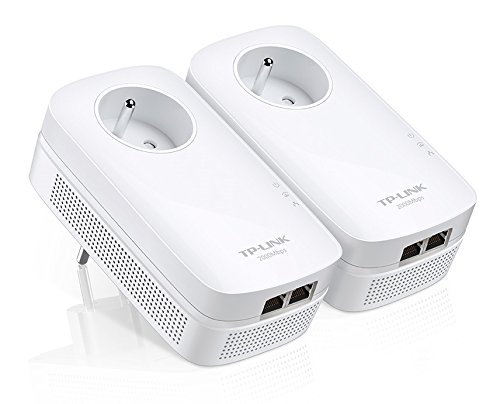 Pack 2 CPL TP-Link AV2000 (Débit 2000 Mbps), 2 Ports Ethernet Gigabit, Prise Intégrée à 69€90