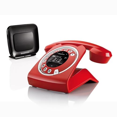 Téléphone Rétro Sixty Everywhere Sagemcom rouge (base DECT Séparée) à 29€90 livré