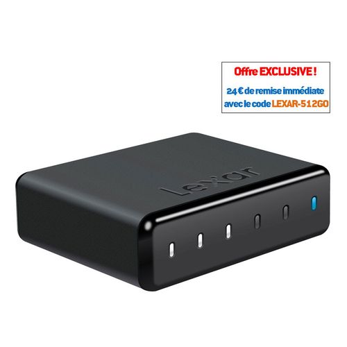SSD Lexar externe GO WORKFLOW de 512 Go à 84,99 €