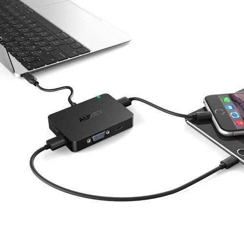 Promotion Aukey, -25% sur Batterie autonome et chargeur USB-C compatible Quick Charge, HUB USB-C VGA et casque PC @ Amazon 