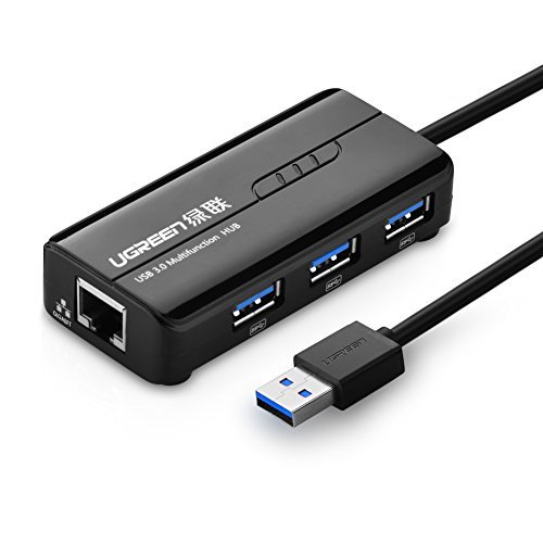 Hub USB 3 ports Réseau Ethernet Gigabit UGREEN 13€53 (Compatible MI TV BOX, Macbook, RPI, ...)