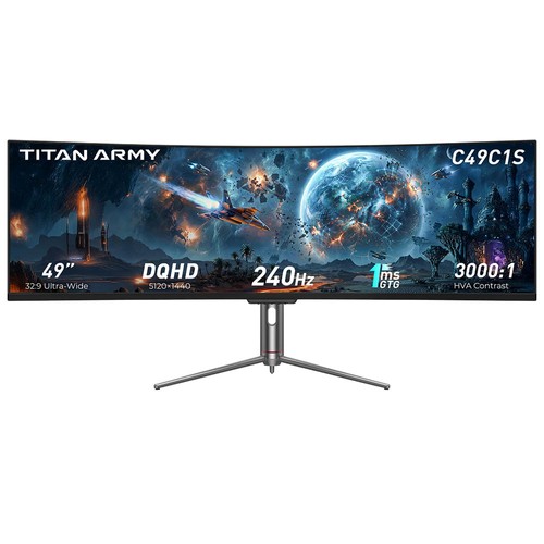 L'écran Titan Army C49C1S disponible : 49", 240 Hz, Dual QHD et KVM (569,99€) - testé 5 étoiles