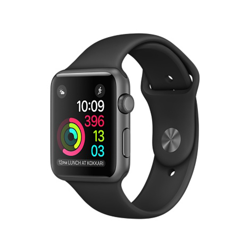 Apple Watch Series 2 boitier 38mm aluminium gris sidéral bracelet sport noir 219€ @ Orange