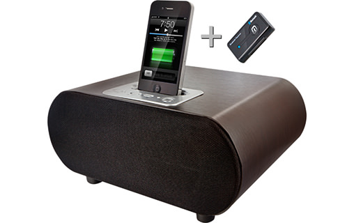 Dock Novodio iPhone iPod Enceinte Bois + adaptateur universel Bluetooth à 37€90