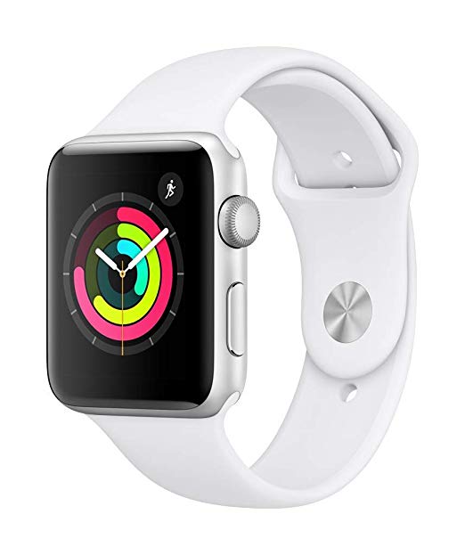 Apple Watch Series 3 (GPS) Boîtier en Aluminium Argent de 42 mm avec Bracelet Sport Blanc 249€99 @ Amazon