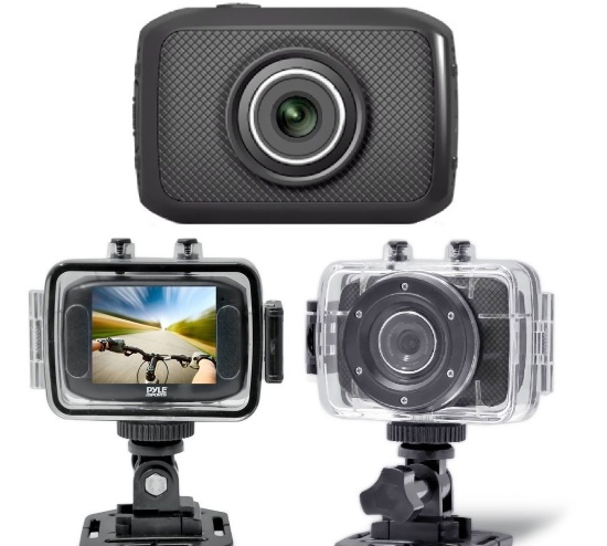 Petite caméra sportive HD Pyle PSCHD30BK avec accessoires 23€82