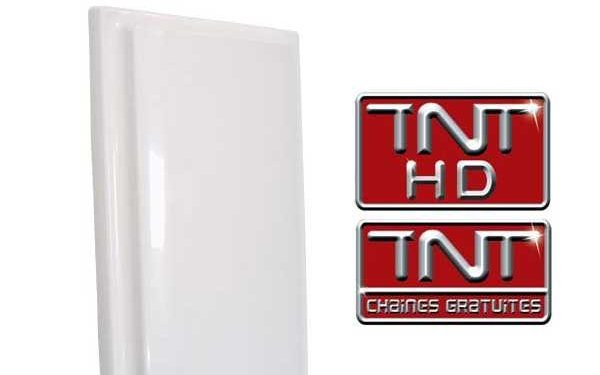 Antenne Patch TNT High-Tech 240018 - Gain 10.5 DBi, Bande UHF 470-800 MHz, Blanc, Pour Réception Numérique