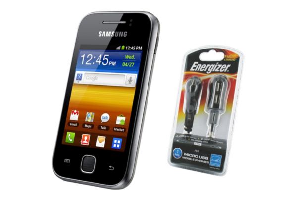 79€9 livrés le Smartphone Android Samsung Galaxy Y + chargeur Energizer (ODR)