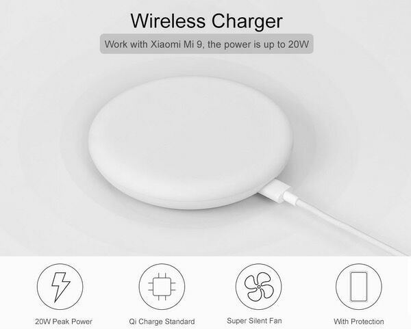 Station QI sans-fil rapide Xiaomi 20W à 19€92