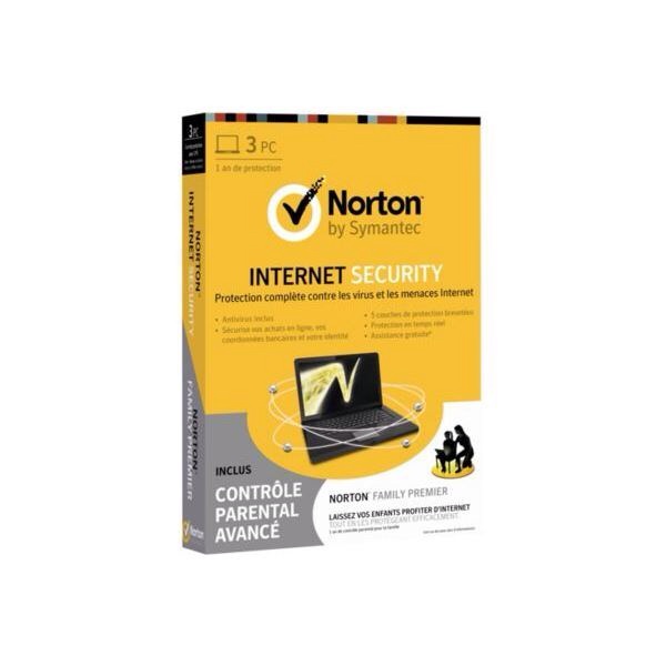 Norton Internet Security 2013 3 postes et Contrôle parental 16€99