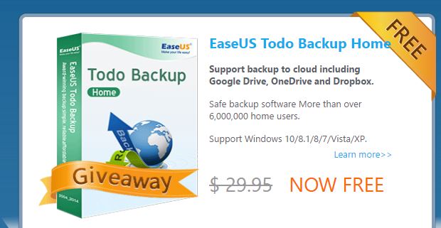 Logiciel backup EaseUS Todo Backup Home 9.2 gratuit
