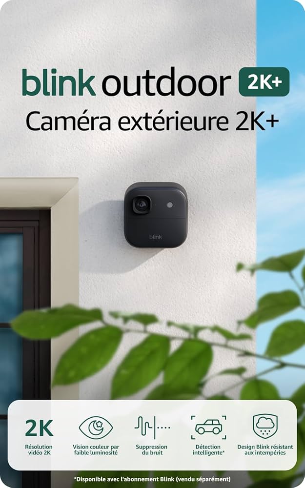 Les Kit caméra Blink 2K extérieur et caméra intérieur 2K offerte dès 34,99€ (-76%)