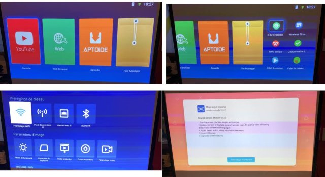 L'interface avant mise à jour et la proposition de montée en version