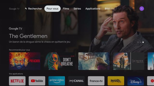 La nouvelle interface Google TV