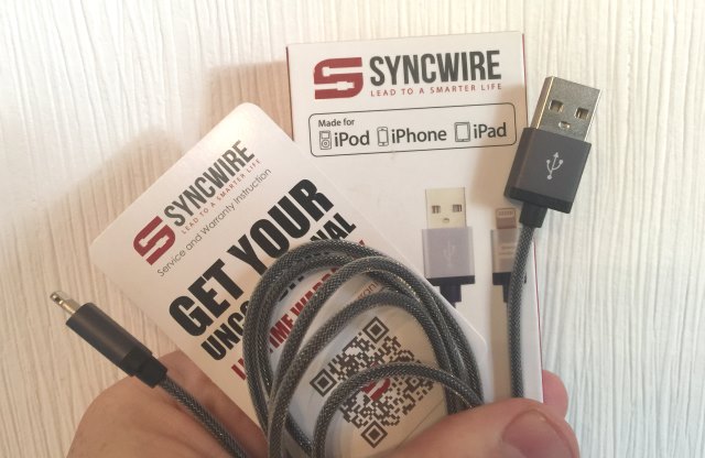 Câble USB Lightning Syncwire iPhone 5/6 Nylon certifié Apple MFI 1m Garantie à Vie à 6€99