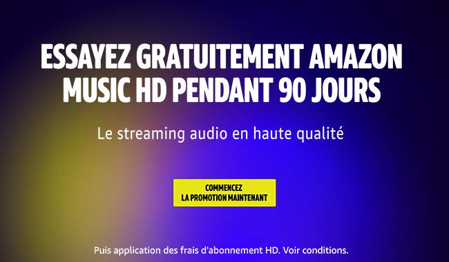 Amazon Music HD, Abonnement 3 mois gratuit (sans engagement)