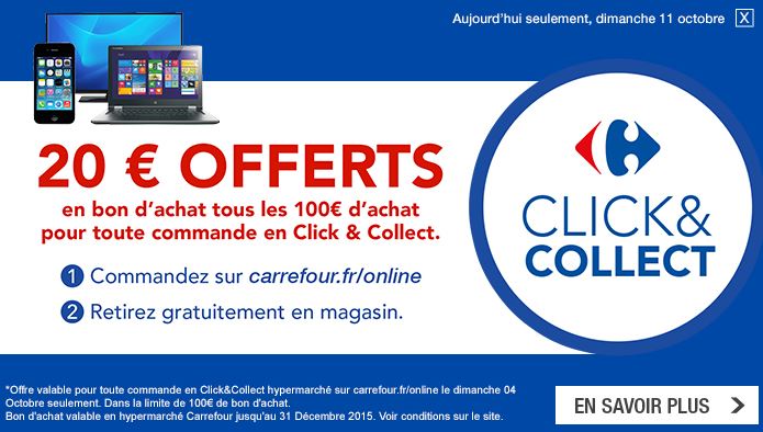 Carrefour Online : 20€ par tranche de 100€ ce dimanche, PC portable Lenovo à 160€