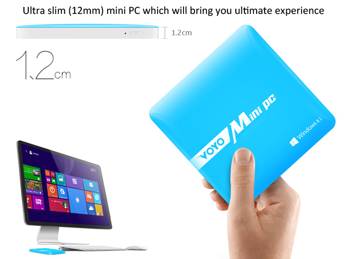 VOYO Smart Mini PC Windows 8.1 Quad Core 64GB à 88€