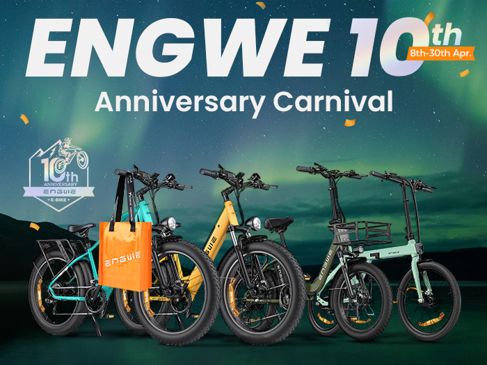 Anniversaire ENGWE 10 ans, promotions sur leurs vélos électriques