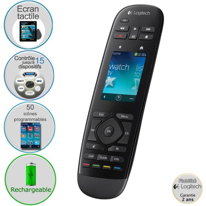 Télécommande universelle Harmony Touch Logitech vente flash 82.39€