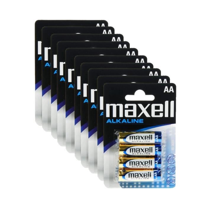 MAXELL 10 x 4 piles Alcalines AA à 10€ 