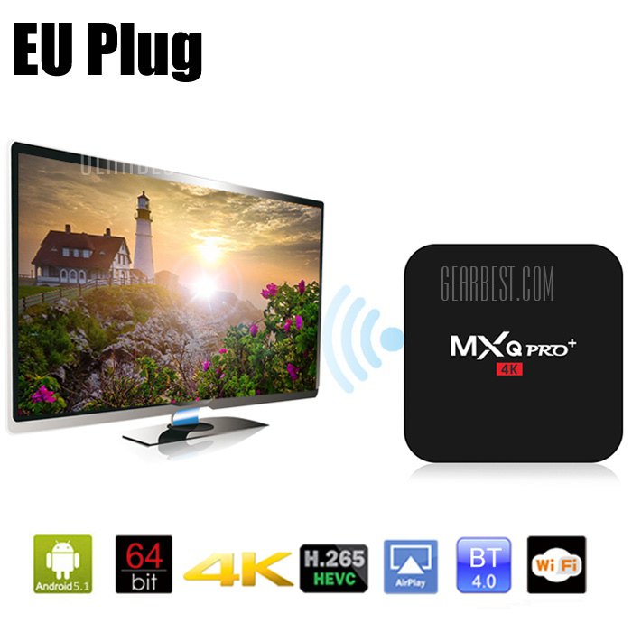 Box 4K MXQ Pro+, processeur Amlogic S905 16GO à 43€ French Express gratuit