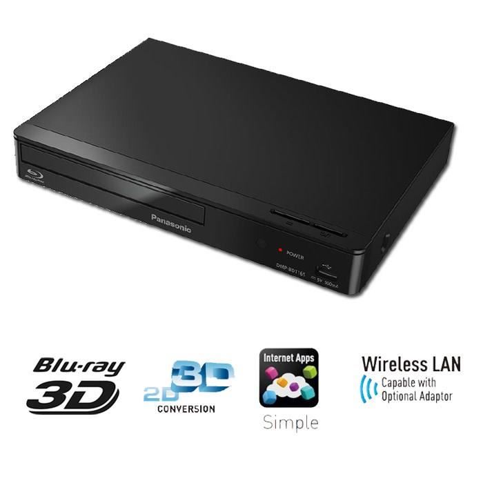 Lecteur Blu Ray 3D Panasonic DMP-BDT165-EF Wifi Ready 49.99€ @ Cdiscount