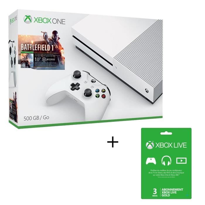 Xbox One S 500 GO, jeu Battlefield, 1 film 4K et Casque Gaming offert pour 274€ 