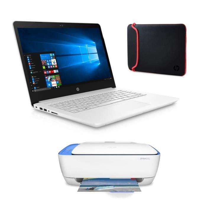 Pack PC PORTABLE HP 15.6" Core i3 + Imprimante 3 en 1 + Housse à 299€99 (ODR 100€)