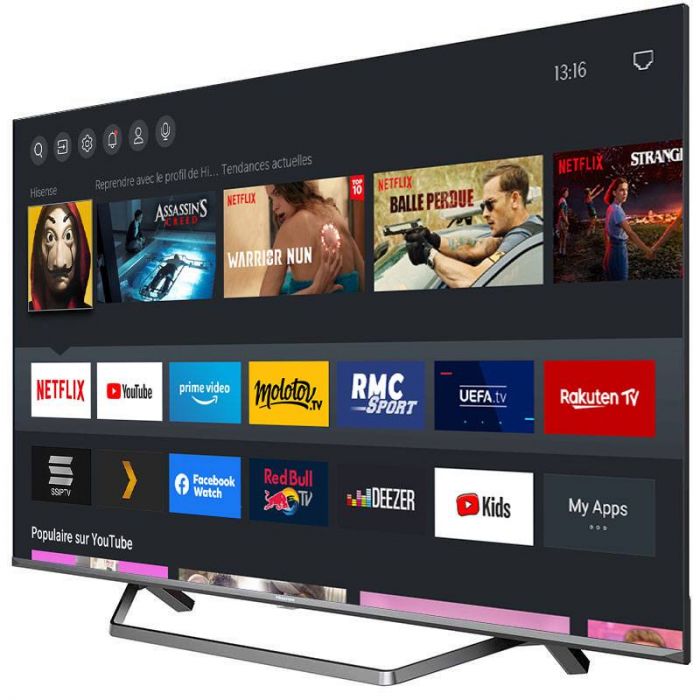 Une belle TV QLED 4K Hisense 55U7QF avec 50€ offerts carte cadeau à 449,99€ (ODR 150€)