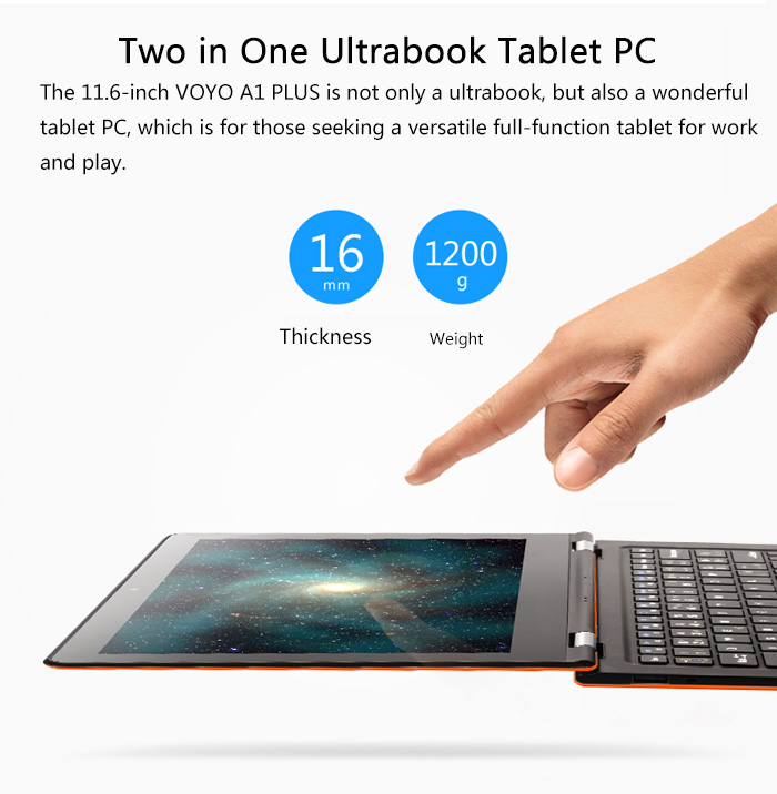 Ultrabook 11.6 Voyo A1 PLUS Ultimate WiFi au look Lenovo Yoga 192€