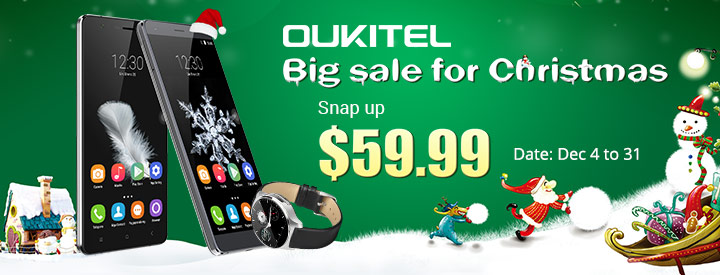 Oukitel rime avec Noël avec une vente spéciale de Smartphone et Smartwatch