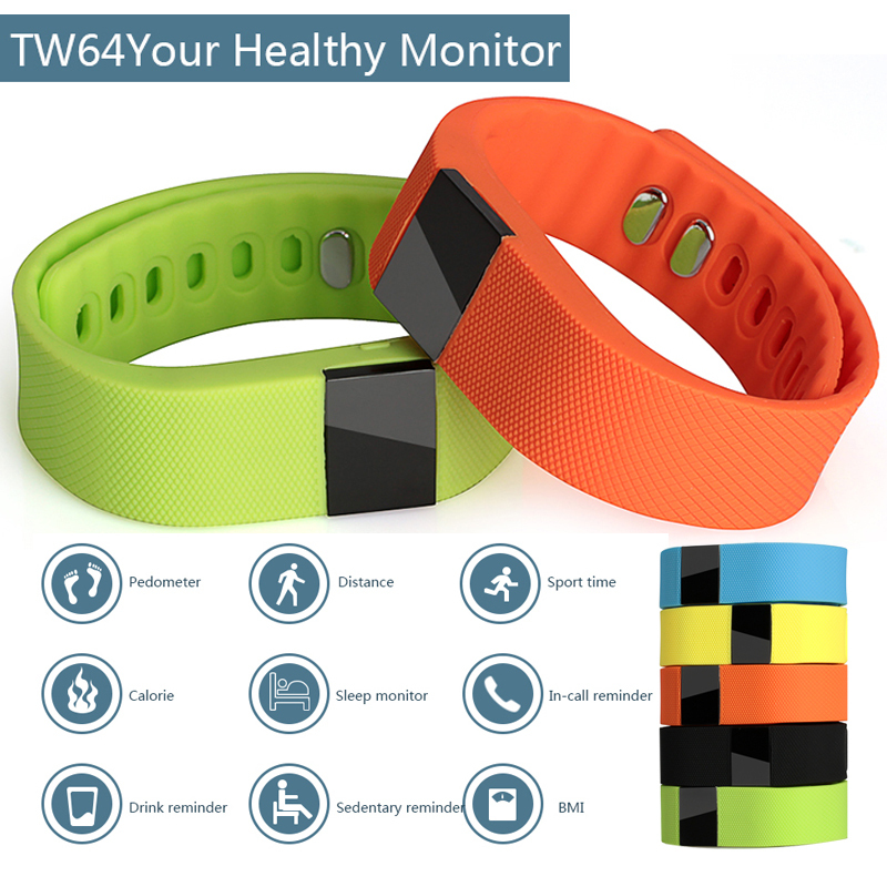 Bracelet TW64 Smart Fitness Bluetooth 4.0 connecté avec second bracelet 10€07