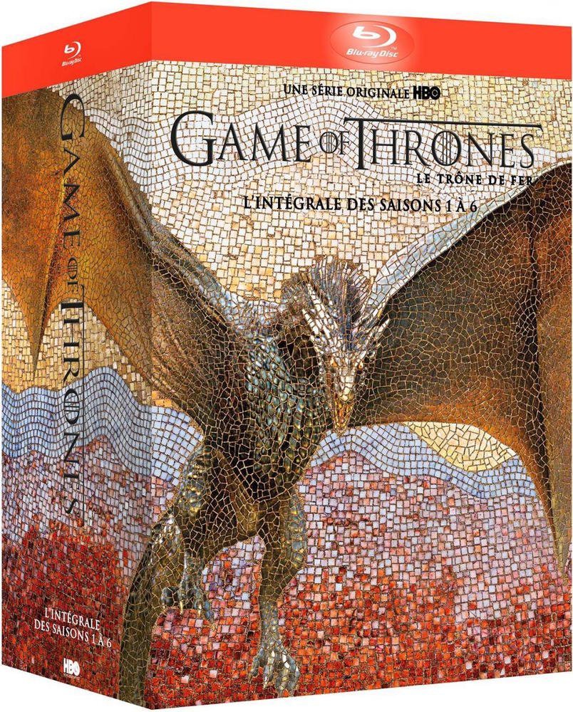 Blu-ray Game of Thrones (Le Trône de Fer) - L'intégrale saisons 1 à 6 à 28€49 @ Amazon