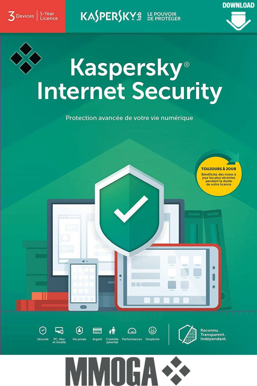 Kaspersky Internet Security 2020, 3 licences pour 14€99