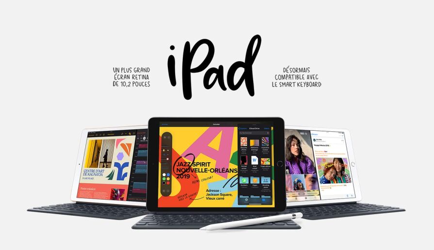 Apple iPad 2019 10,2 pouces, édition Wi-Fi, 32 Go à 359€99 @ Amazon