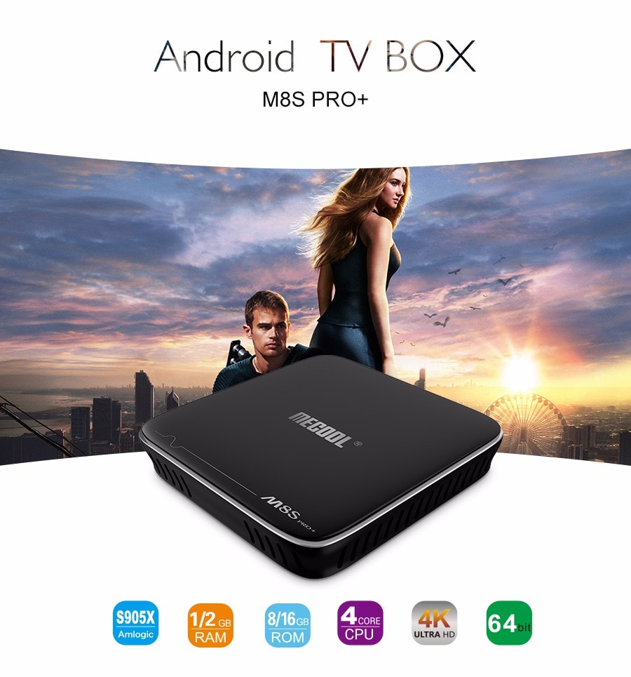 Box TV 4K Android MECOOL M8S Pro + Amlogic S905X (évolutive Android TV) à 29€91 livrée STOCK FRANCE
