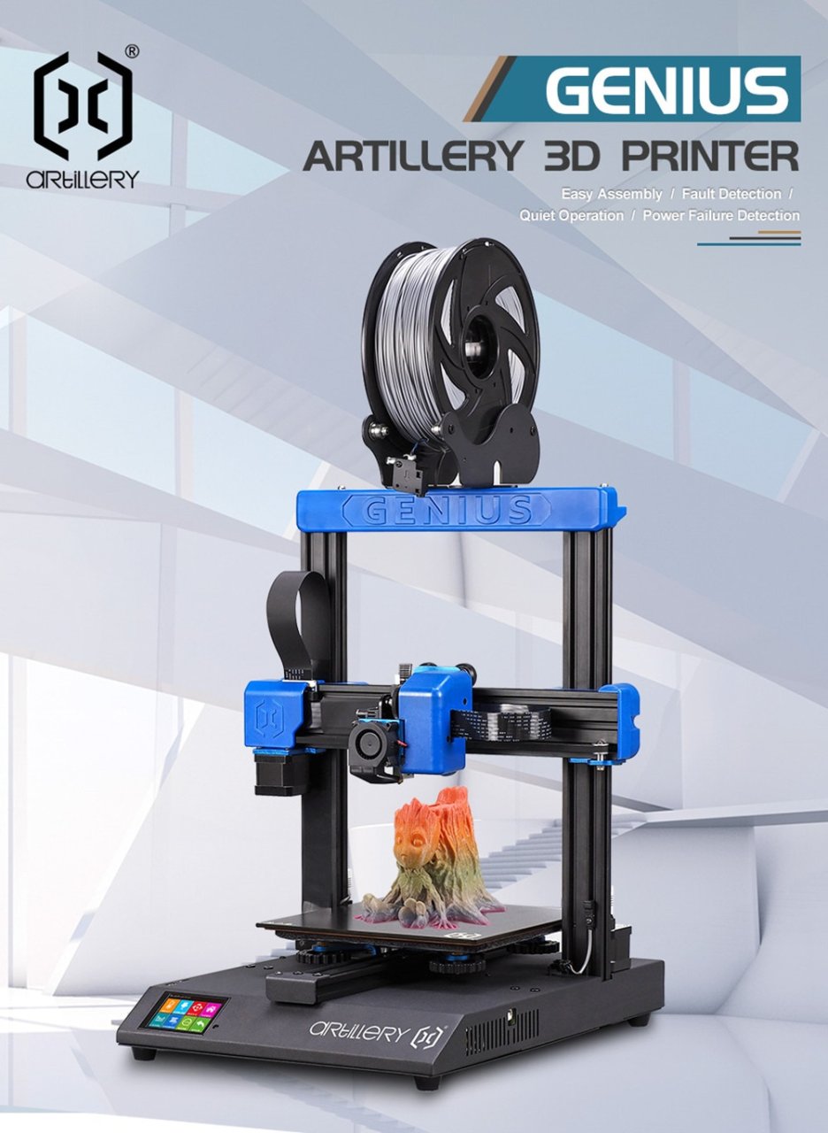 La super imprimante 3D Artillery Genius, Silencieuse, Dual Z, Direct Drive, Ultrabase à 223€44 Stock France