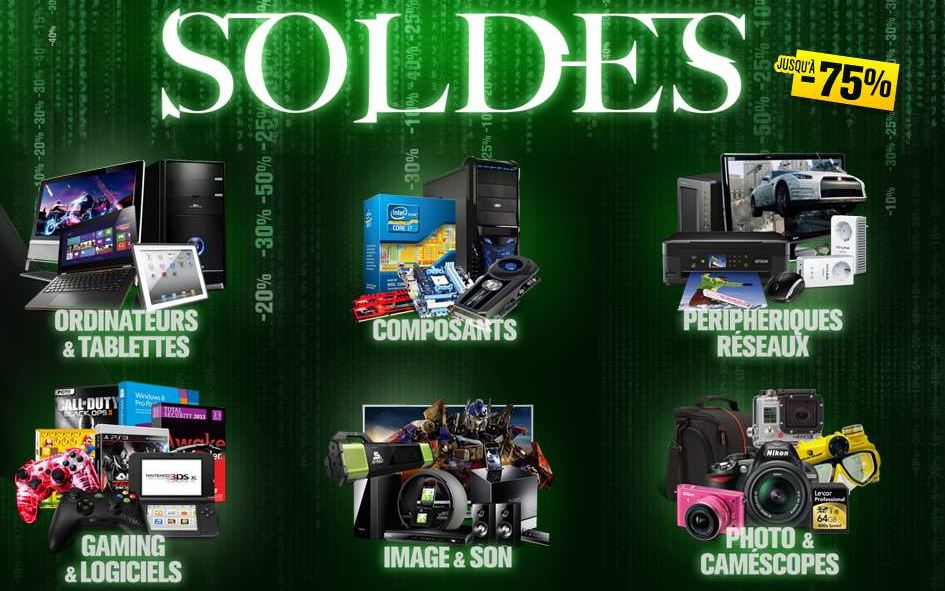 High-Tech en Soldes chez Grosbill (Tablette, Smartphones, accessoires, ...)