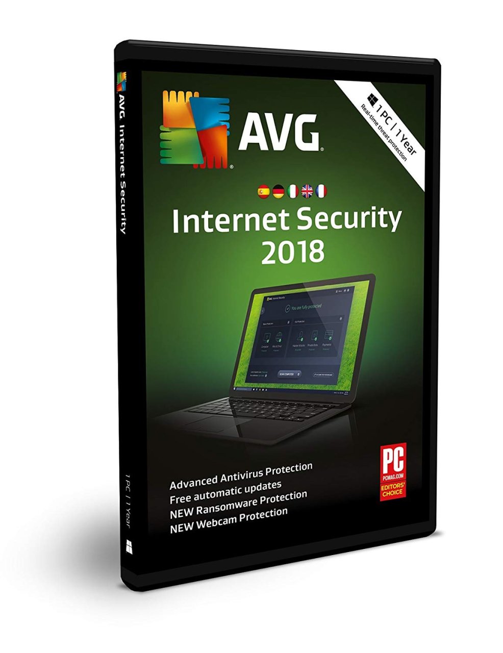 Antivirus AVG Internet Security 2018 licence PC 1 an gratuit