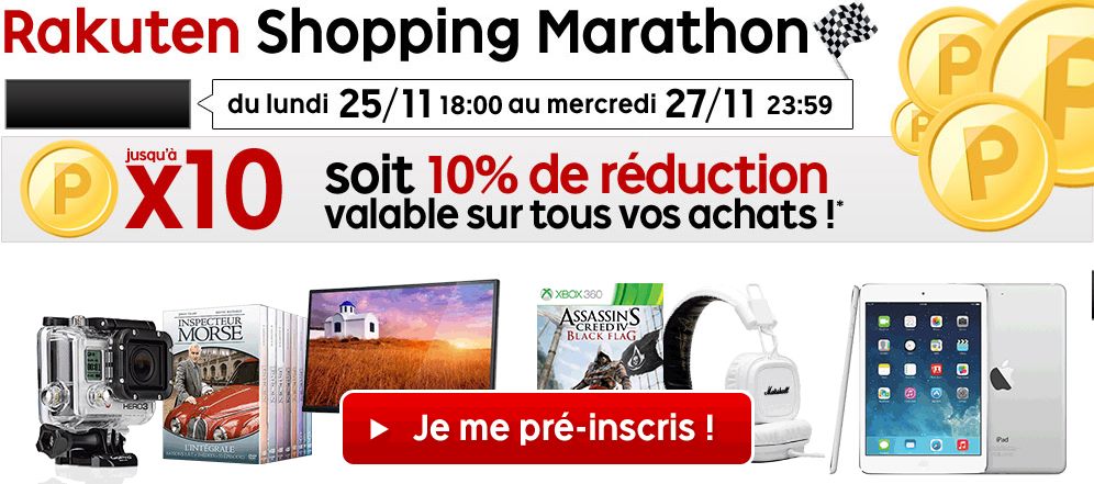 Nouveau Marathon Priceminister, -10% possible sur tout pour tous et -30% pour les Platinums !